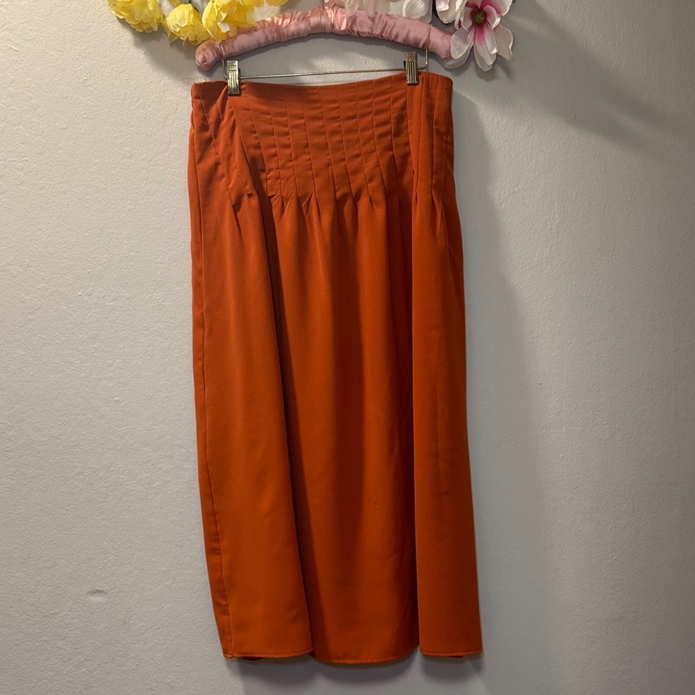 Women's Orange Elastic-Hem Jumpsuit - Picture 7 of 10